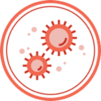 Icon of two bacteria